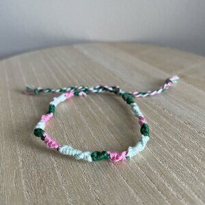 Desiree Bracelet, anklet, trendy, comfortable, tie, embroidery thread, woven, gi